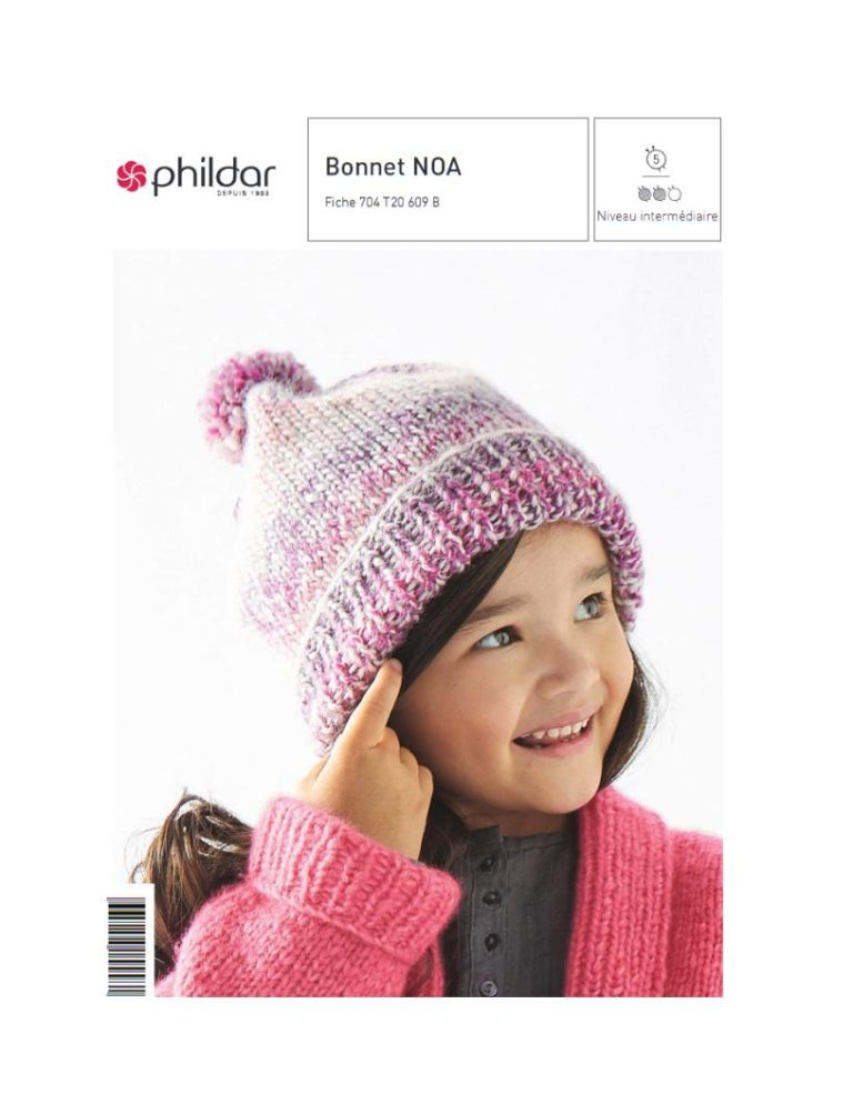 Patron Bonnet Fille Noa - Phildar - Boutique du Bricolage
