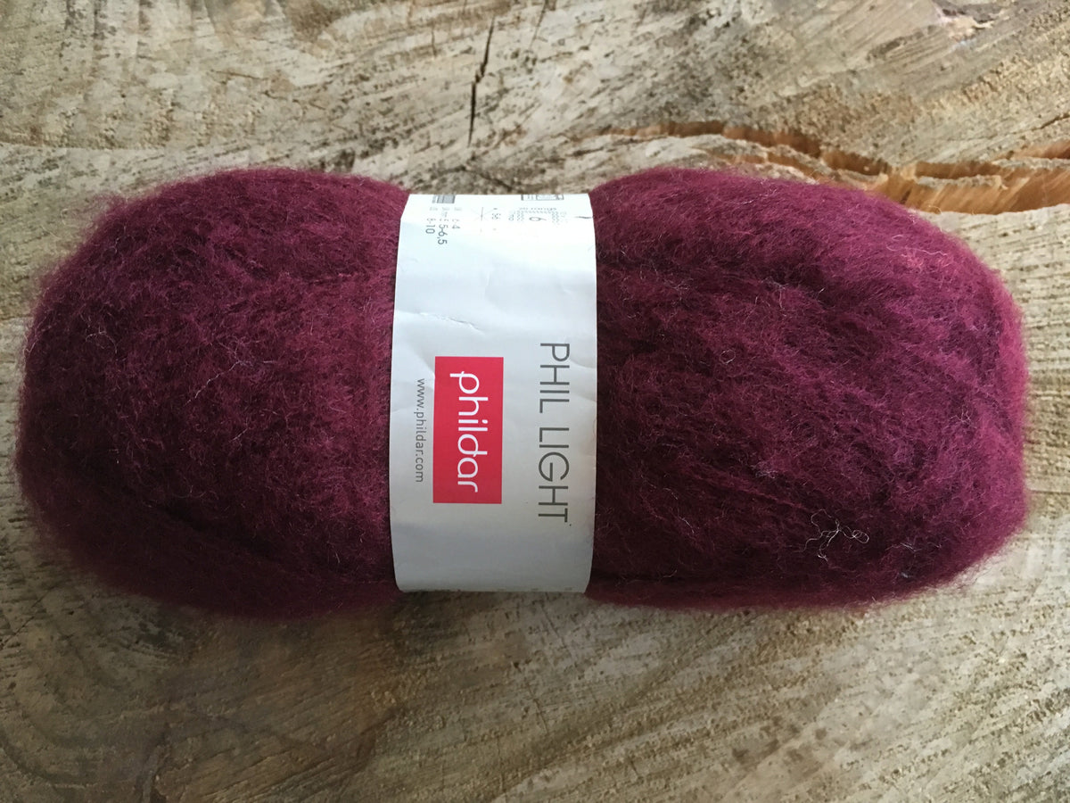 4 Pelotes De Laine Phildar Phil Light - Framboise - Aiguille 6 - Acrylique - Neuf