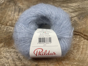 Laine Phil Light Mohair Bleu Grisé - Boutique du Bricolage