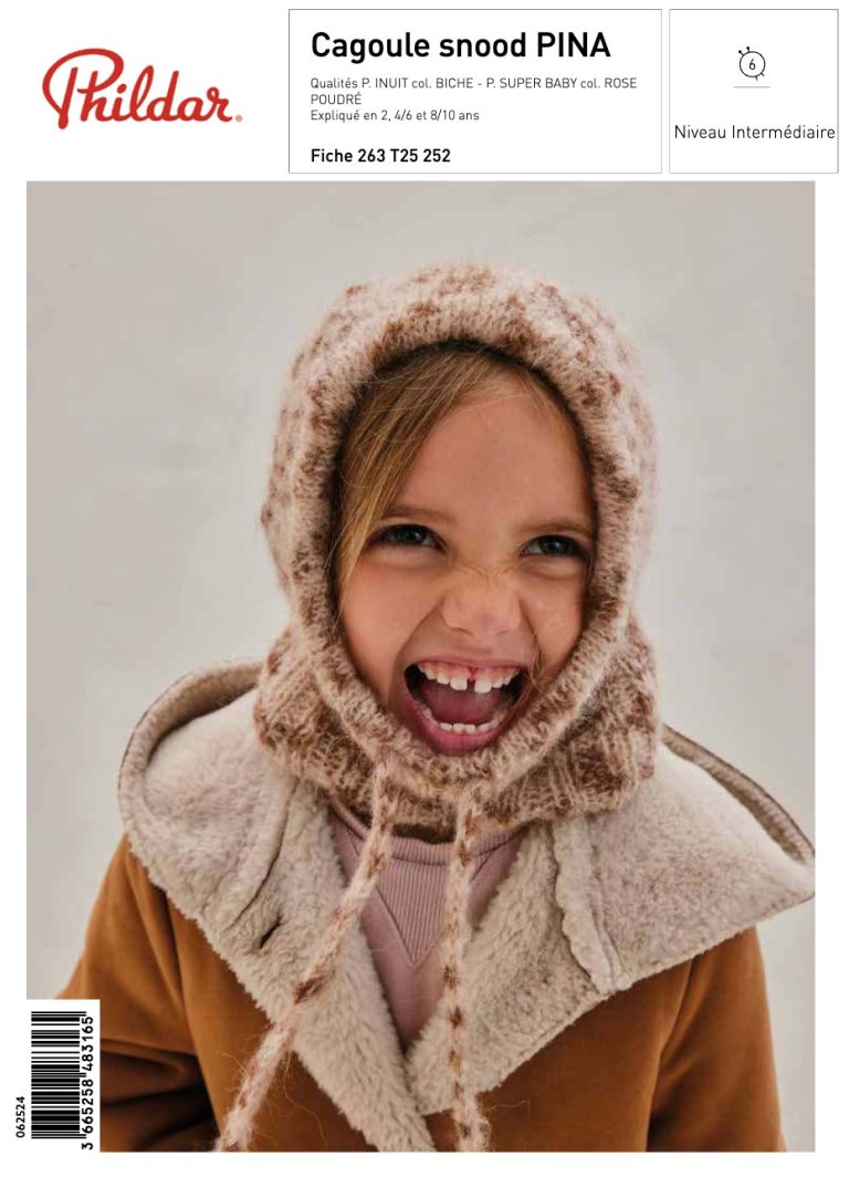 Patron Cagoule Snood Pina - Phildar - Boutique du Bricolage