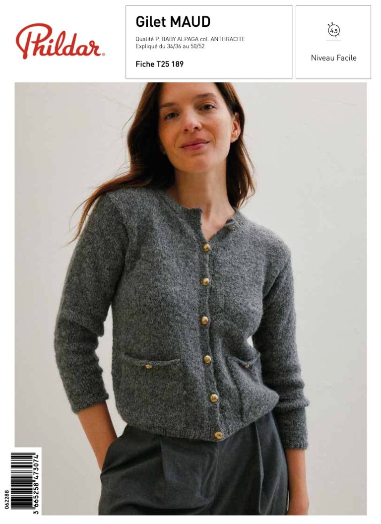 Patron Gilet Maud - Phildar - Boutique du Bricolage