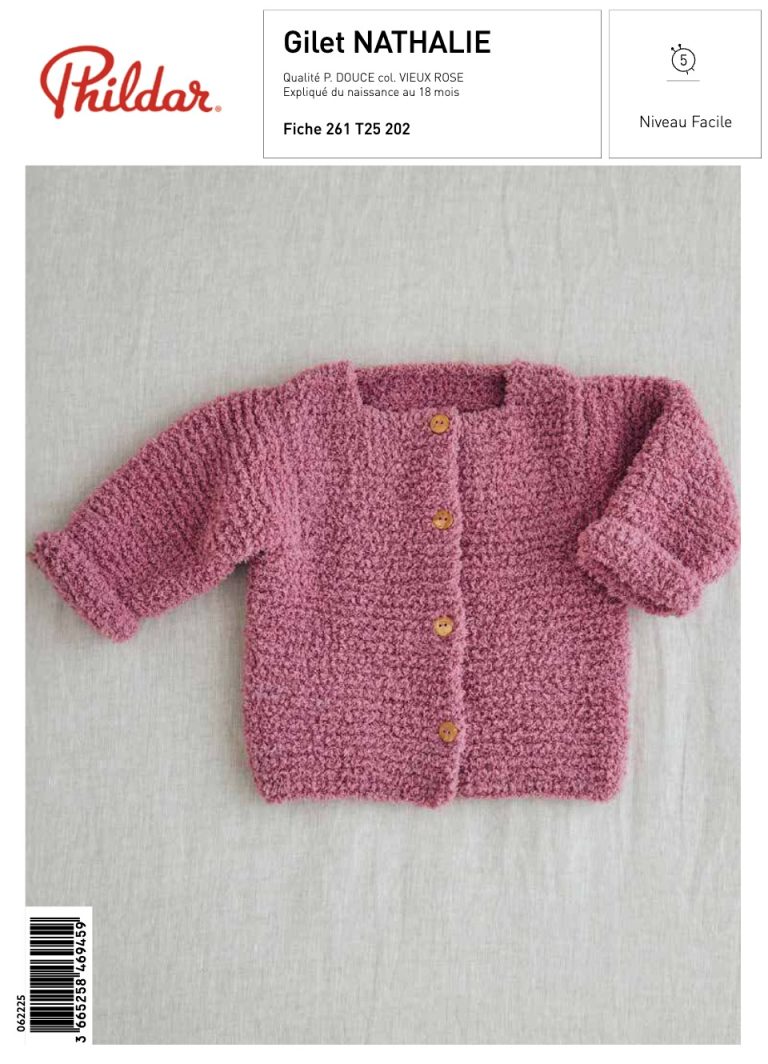 Patron Gilet Nathalie - Phildar - Boutique du Bricolage