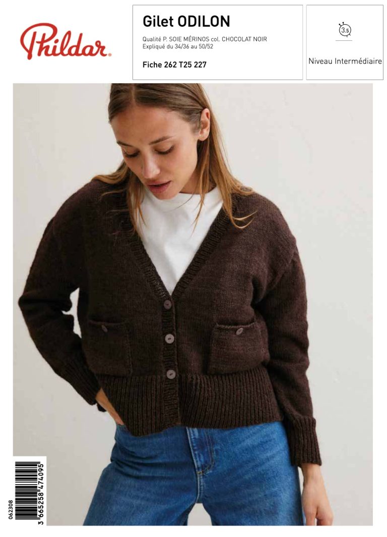 Patron Gilet Odilon - Phildar - Boutique du Bricolage