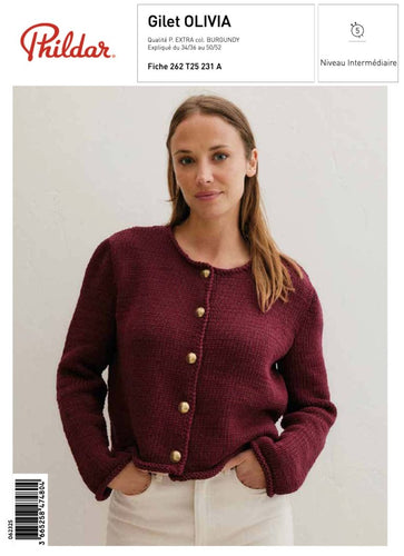 Patron Gilet Olivia 1 - Phildar - Boutique du Bricolage