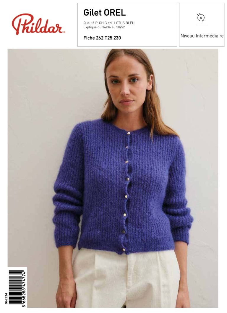 Patron Gilet Orel - Phildar - Boutique du Bricolage