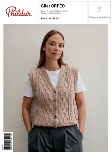 Patron Gilet Orféo - Phildar - Boutique du Bricolage