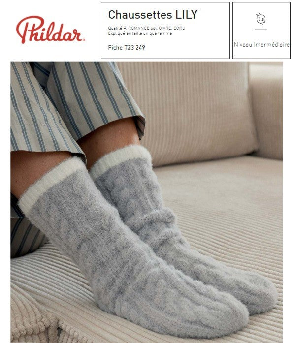 Patron Chaussettes Lily Phildar