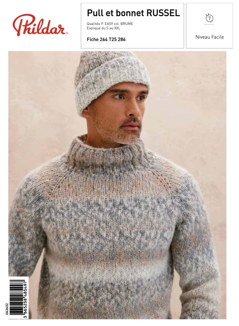 Patron Pull Et Bonnet Russel - Phildar - Boutique du Bricolage