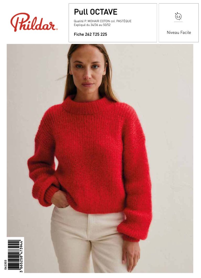 Patron Pull Octave - Phildar - Boutique du Bricolage