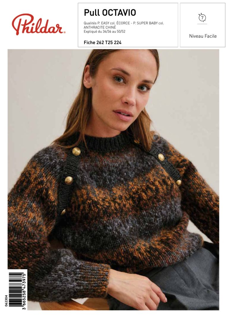 Patron Pull Octavio - Phildar - Boutique du Bricolage