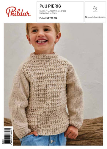 Patron Pull Pierig - Phildar - Boutique du Bricolage