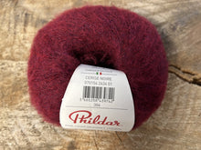 Charger l&#39;image dans la galerie, Laine Phil Light Mohair Cerise Noire - Boutique du Bricolage
