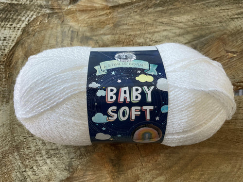 Laine Baby Soft Blanc Pompadour - Boutique du Bricolage