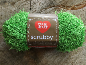 Scrubby Red Heart Lime - Boutique du Bricolage