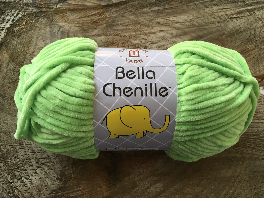 Laine Bella Chenille Citron Vert - Boutique du Bricolage